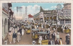 New Jersey Atlantic City Rolling Chair Promenade Boardwalk Near Steeplechase ...