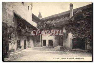 Old Postcard Chateau de Chillon Premiere Court