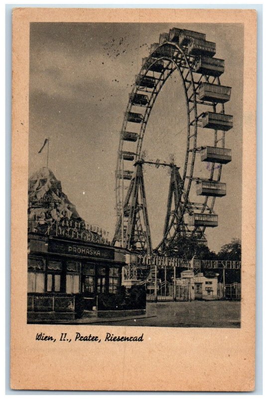 c1910 Prohaska Restaurant Prater Riesenrad Vienna II Austria Antique Postcard