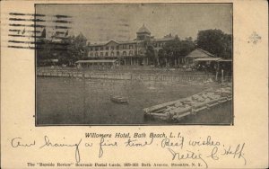 Bath Beach Long Island New York NY Willomere Hotel c1905 UDB Postcard