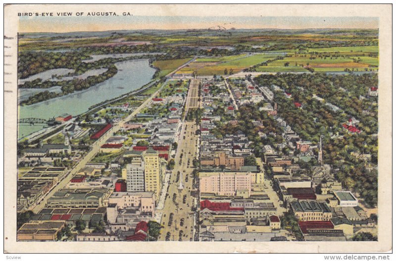 AUGUSTA, Georgia, PU-1926; Bird's Eye View