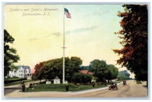 c1910's Soldier's Ans Sailor's Monument Car Southampton DDNY Postcard 