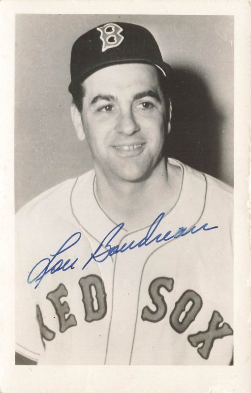 Boston Red Sox Lou Boudreau Autograph 1951 Postcard 