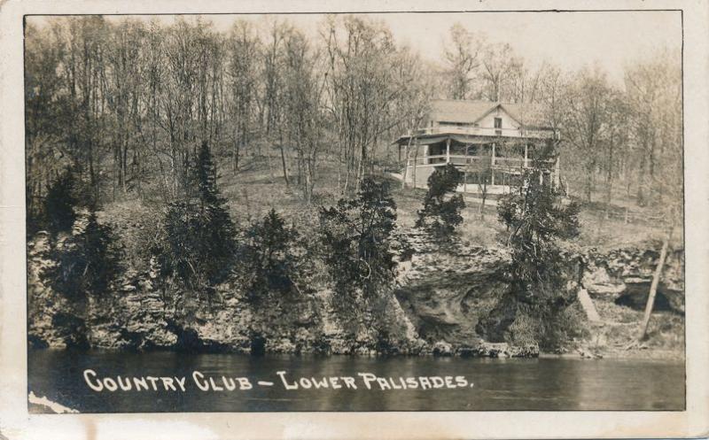 RPPC Country Club on Lower Palisades near Mt Vernon & Cedar Rapids Iowa pm 1917