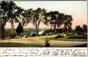 Postcard PARK SCENE Paterson New Jersey NJ AN3503