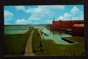 MA View of Derby Wharf Harbor  in SALEM MASS Massachusetts Postcard PC