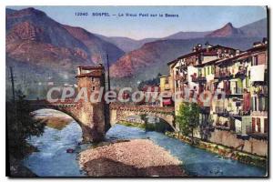 Postcard Old SOSPEL old bridge over the Bevera