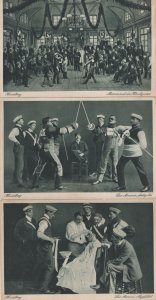 Heidelberg Sword Fencing Fighting German 3x Old Postcard s