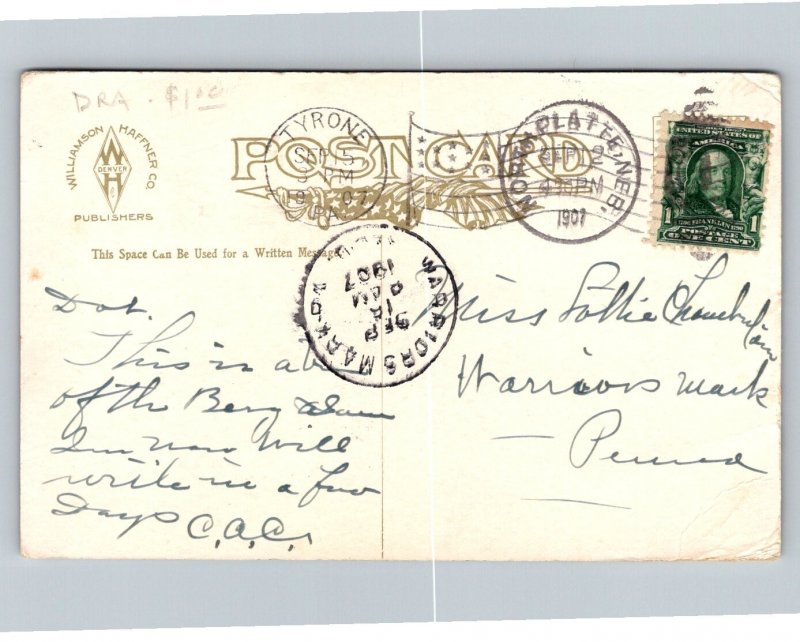 1907  North Platte  Nebraska     Postcard
