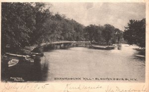 Bloomingburg NY-New York, 1905 Scenic Streamer Shawangunk Kill Vintage Postcard