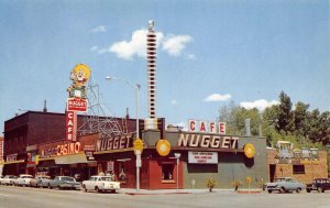 Carson City, Nevada Nugget Casino Roadside c1950s Chrome Vintage Postcard