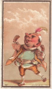 1880s-90s Man Dancing in Dress Clothes Trade Card