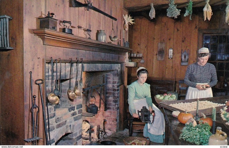 TORONTO, Ontario, Canada, 1940-60s; Kitchen scene in early settlers house, Pi...