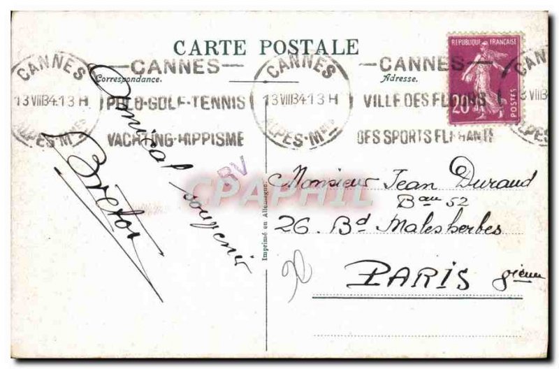 Old Postcard Villefranche Sur Mer and Rade & # 39Escadre Charter