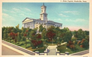 Vintage Postcard State Capitol Fireproof Building Landmark Nashville Tennessee