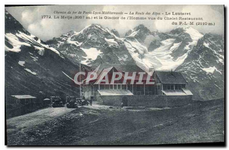 Postcard Old Railroad Paris Lyon Mediterranee Route des Alpes The Lautaret Me...