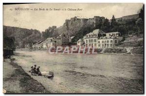 Old Postcard Bouillon Les Bords De La Semois And Le Chateau Fort