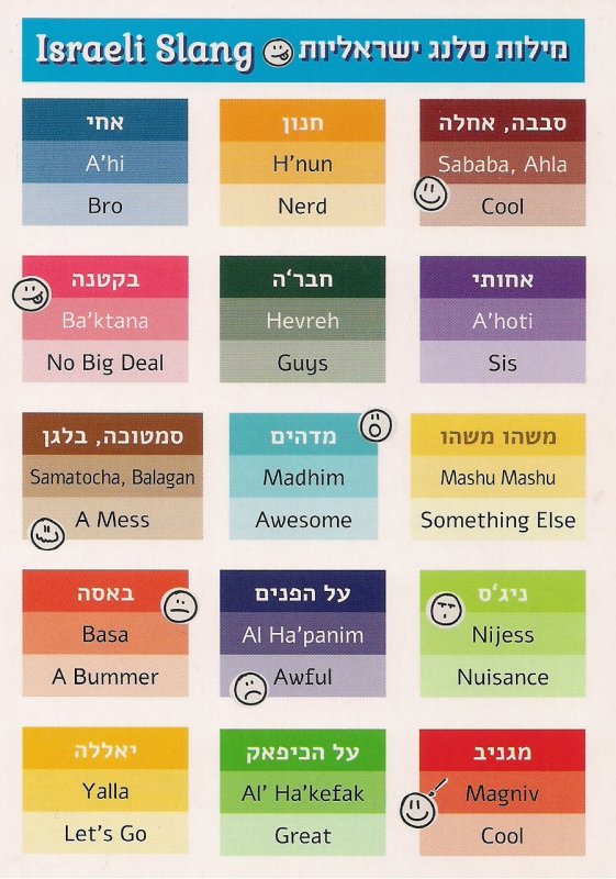 JUDAICA,Israel, Israeli Slang, Modern Hebrew, A Little Arabic, Humorous