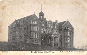 Elkins West Virgnia D. & E. College, Divided Back Vintage Postcard U10554