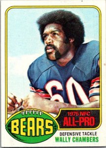 1976 Topps Football Card Wally Chambers Chicago Bears sk4204