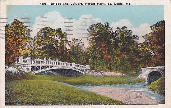 Missouri Saint Louis Bridge And Culvert Forest Park 1930