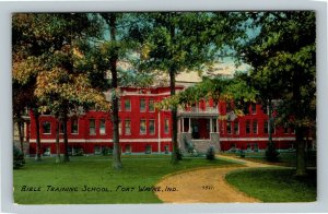 Fort Wayne IN-Indiana Bible Training School, Vintage c1911 Postcard 