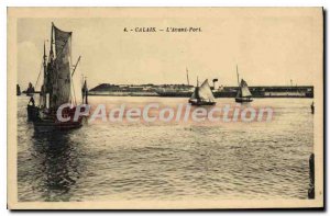 Postcard Old Port Calais Before