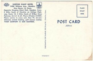 Sleeping Giant Motel, Hamden, New Haven, Connecticut, Vintage Multiview Postcard