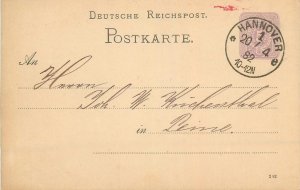 Germany pre-1900 german empire corespondence postcard Hannover 1882 