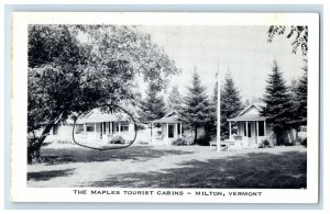 The Maples Tourists Cabins Milton Vermont VT Unposted Vintage Postcard