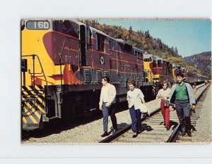 Postcard - Algoma Central Passenger Train parked at Canyon - Canada