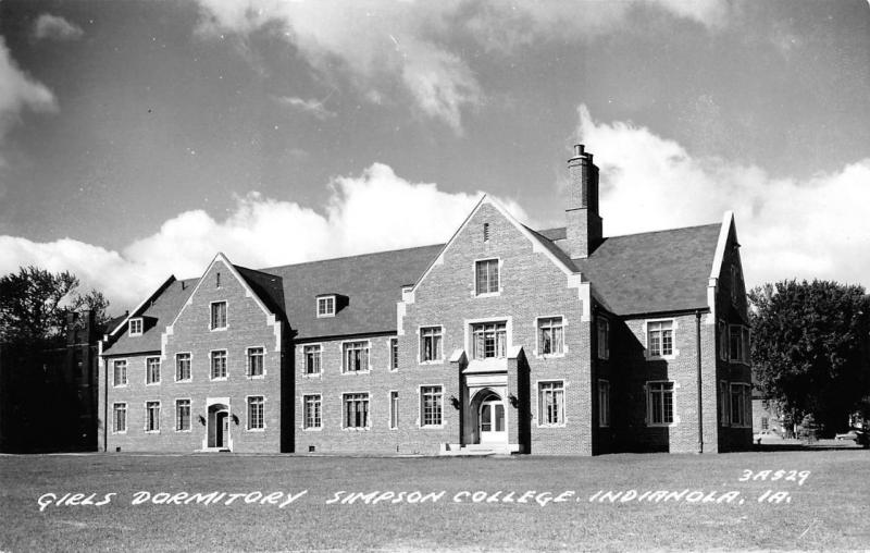 RPPC, Indianola, IA Iowa  SIMPSON COLLEGE~Girl's Dormitory   Real Photo Postcard