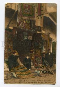 287464 GEORGIA TIFLIS Persian carpet shop on Independence 1905 year RPPC