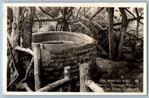 The Wishing Well Pamona's Marriage Place Old San Diego CA RPPC Photo Postcard