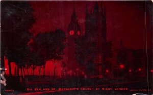 br109862 big ben and st margarets church by night london uk novelty