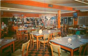 1950s Western Grill Laredo Texas Interior Postcard Texacolor 12645