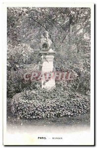 Paris - 1 - Murger - Statue - Old Postcard