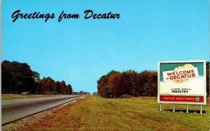 Greetings Decatur Industry Us 31 Tennessee Valley Unposted Vintage Postcard 