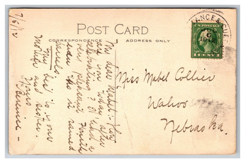 Scottsbluff Nebr. Nebraska Tri-State Canal Postcard c1912 Postmark