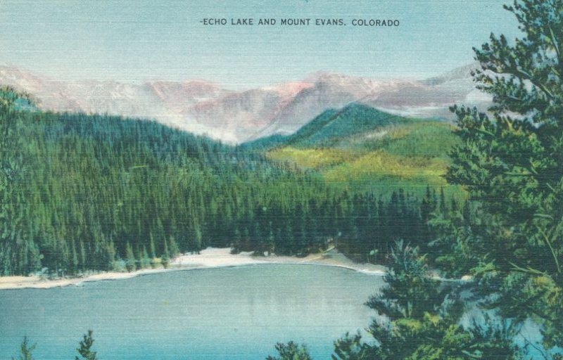 Echo Lake CO, Colorado on Highway Route to Mount Evans - Linen