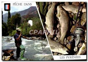 Postcard Modern Fishing In The Pyrenees trout