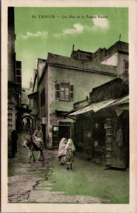 Morocco Tanger Une Rue de la Fuente Nueva Vintage Postcard 03.83