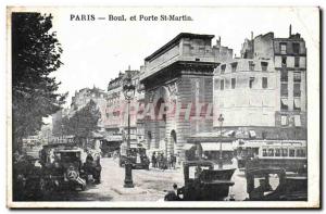 Paris Postcards Boulevard and Old Porte Saint-Martin