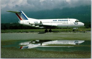 Airplane Fokker F28 Fellowship 1000 F-GBBT c/n 11052 Air France Postcard