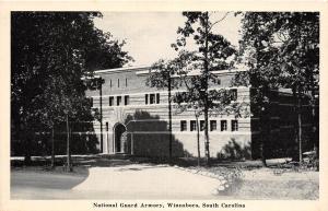 B49/ Winnsboro South Carolina SC Postcard c1940 National Guard Armory Military