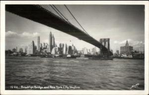 New York City Brooklyn Bridge Sawyers Real Photo Postcard