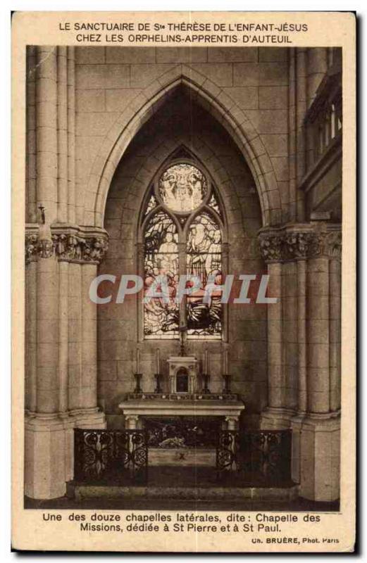 Shrine of St. Therese of the Jesus & # 39enfant Postcard Old Chapel of Auteui...