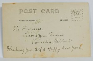 1921 Older Couple Camelia Gilbert and Husband to Cousin Frances Postcard R4