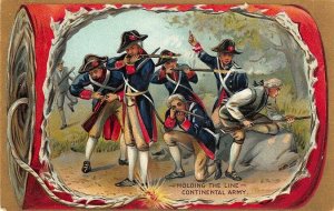 Independence Day Holding The Line Continental Army Raphael Tuck Postcard