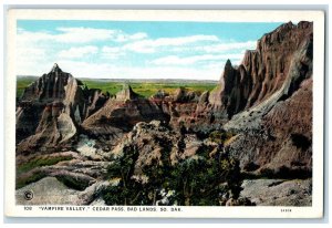 c1920's Vampire Valley Cedar Pass Bad Lands South Dakota SD Unposted Postcard